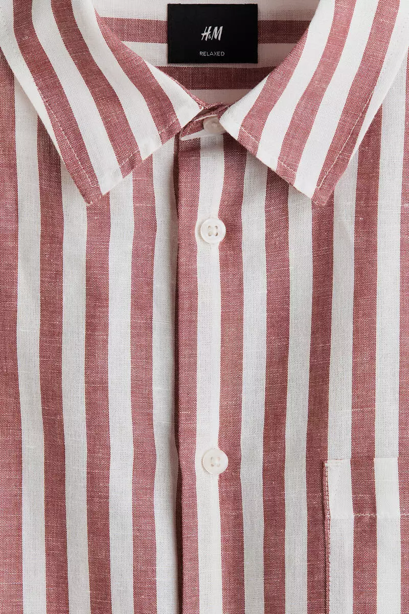 Relaxed Fit Linen-blend shirt