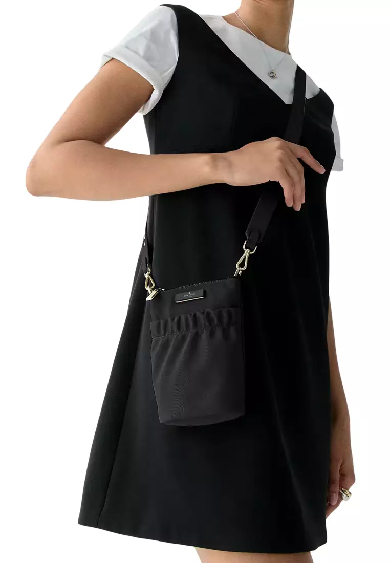 Carter Nylon Phone Crossbody Bag - Black KL876