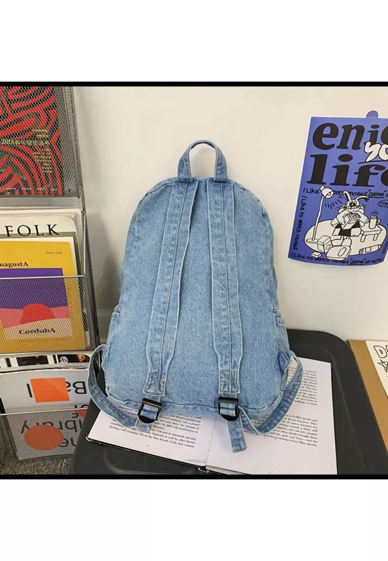 Retro and casual Japanese style Denim Backpack