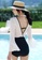 A-IN GIRLS black and white Elegant Low V Colorblock One Piece Swimsuit C5F35US55017D1GS_2