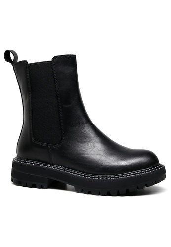 Twenty Eight Shoes black Vintage Cow Leather Chelsea Boots QB168-26 5649FSHB3E733DGS_1