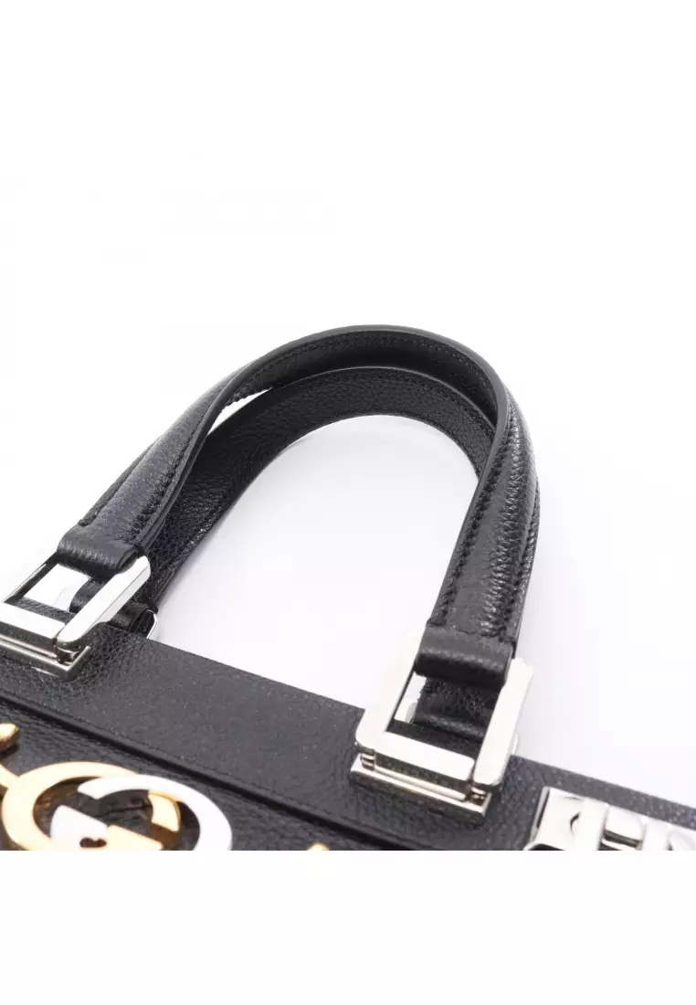 Pre-Loved Gucci Zumi Small 2WAYTop handle bag Handbag leather black
