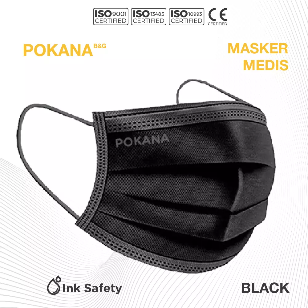 Jual Pokana POKANA B&G 4-ply Earloop Medical Face Masker - Sachet Isi ...