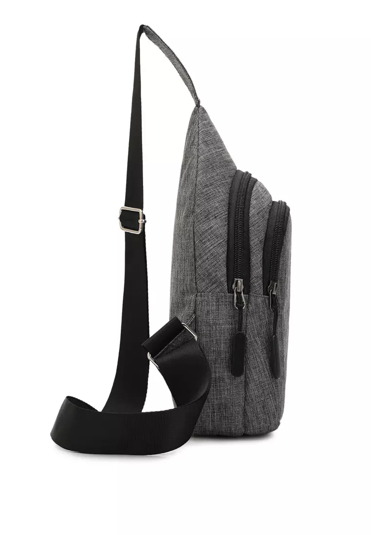 Men's Chest Bag / Sling Bag / Crossbody Bag - Grey