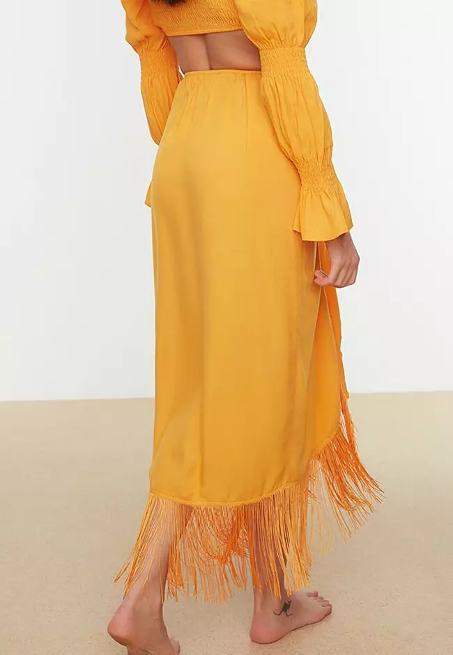 tassel maxi skirt
