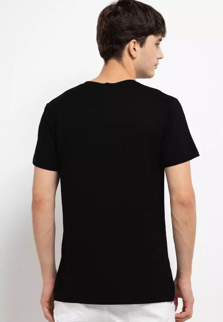 MTI30 Kaos Distro Pria Hitam Polos