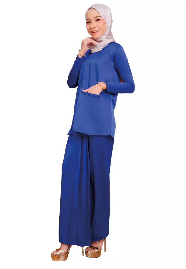 Buy SARIMA Kurung Modern Pocket Royal Blue Online | ZALORA Malaysia
