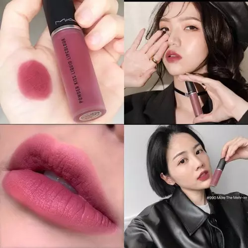 MAC Powder Kiss Liquid Lip Color- 990 More The Mehr Ier
