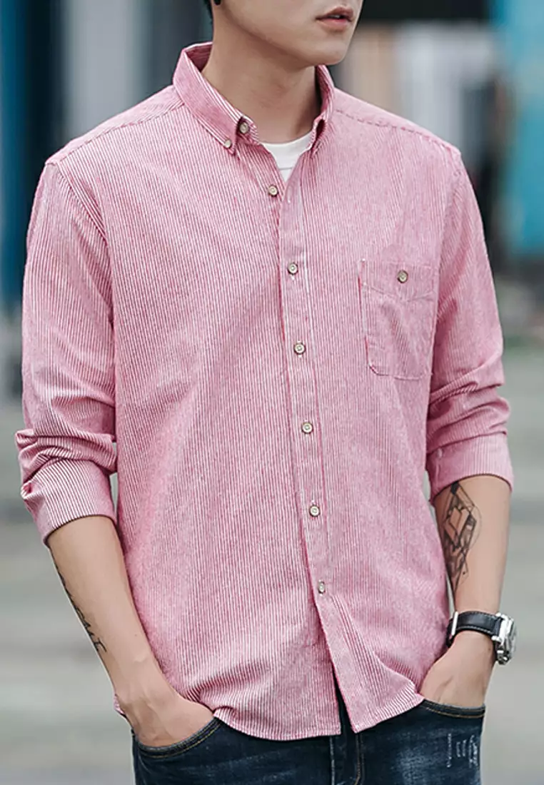 Square-neck Striped Shirt C1523
