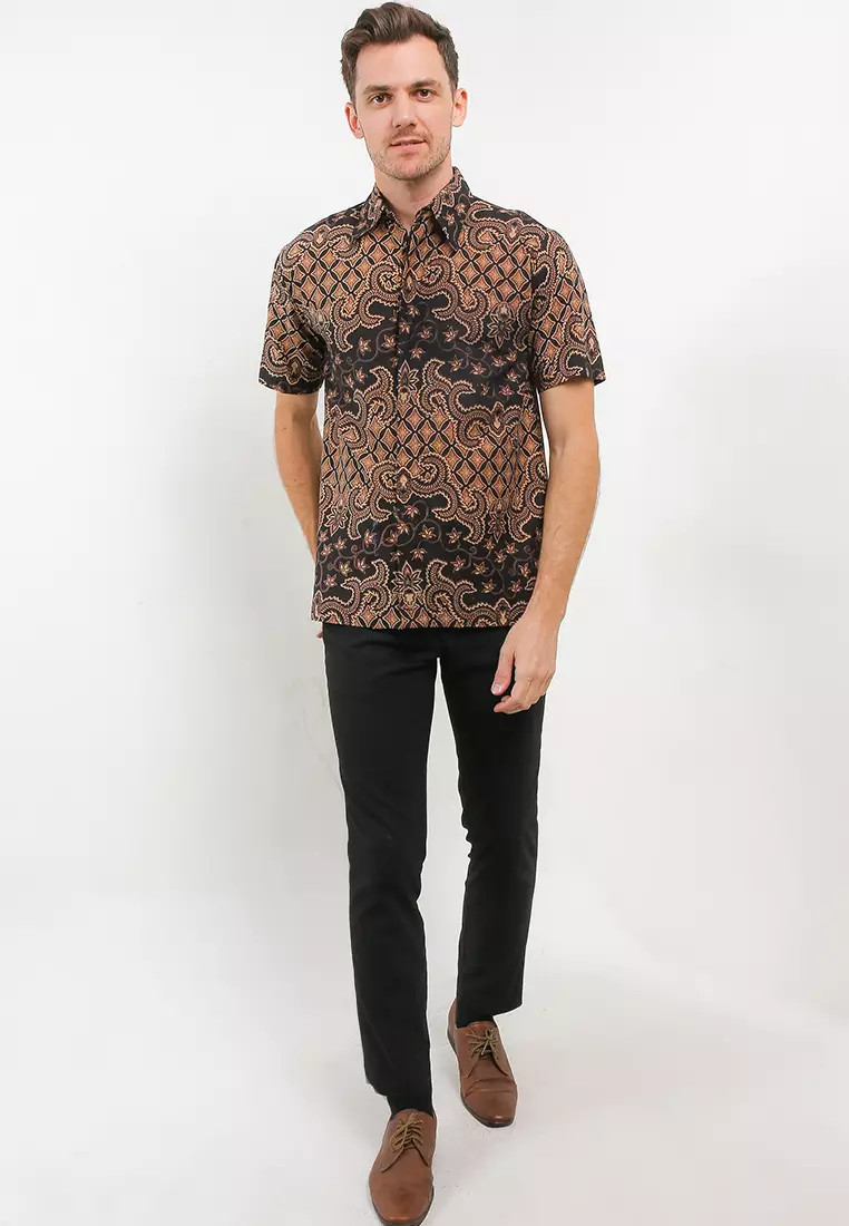 Kenrick Kemeja Batik Exclusive Premium Pria Casual Modern Lengan Pendek