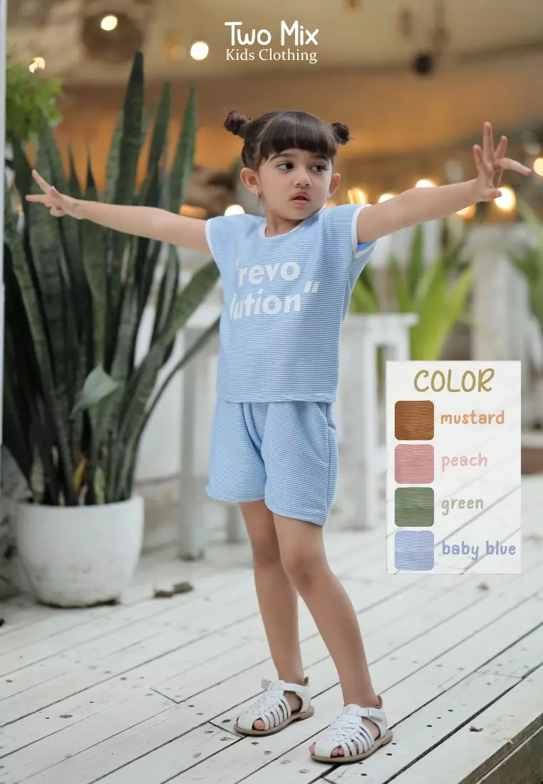 Two Mix - Baju Setelan Anak Perempuan Lucu - Set Baju Anak Cewek 1-8 Tahun 4336