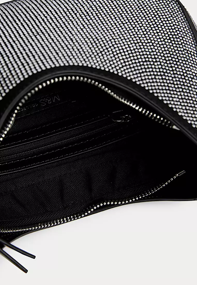 Faux Leather Underarm Bag