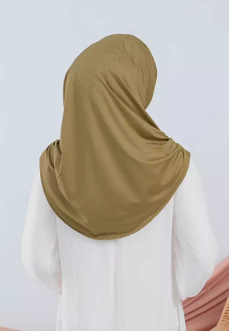 HIJAB INSTAN VALEEQA - ARMY GOLD