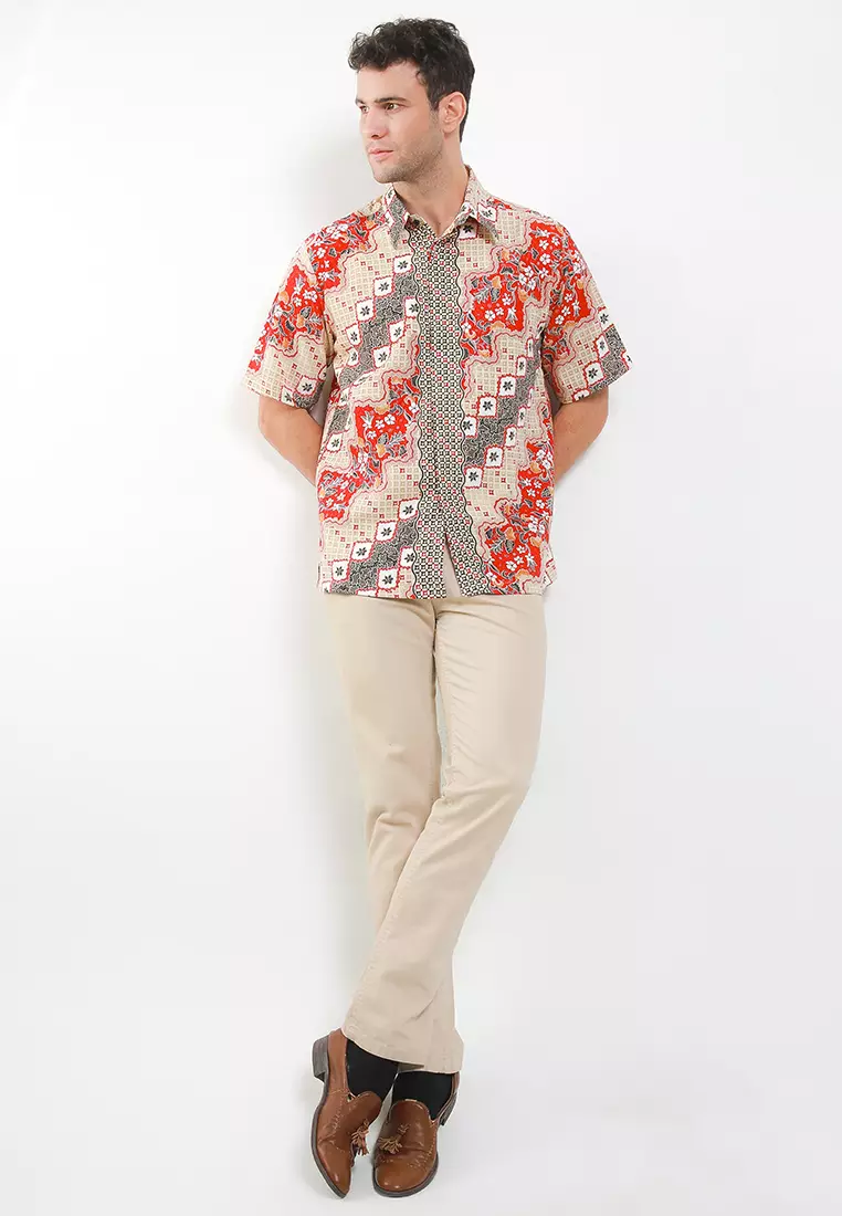 Hem Regular Fit Batik Lereng Kawung