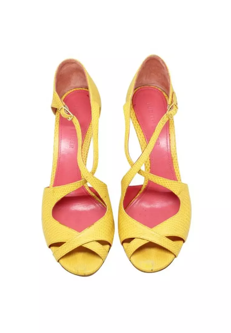Yellow discount designer sandals