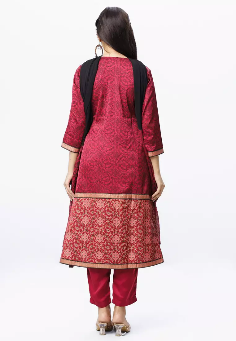 Le Reve 复古裹身风格套装搭配同款雪纺围巾