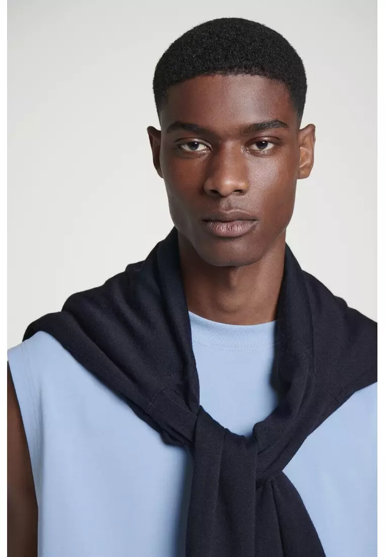 RELAXED COTTON-CREPE VEST