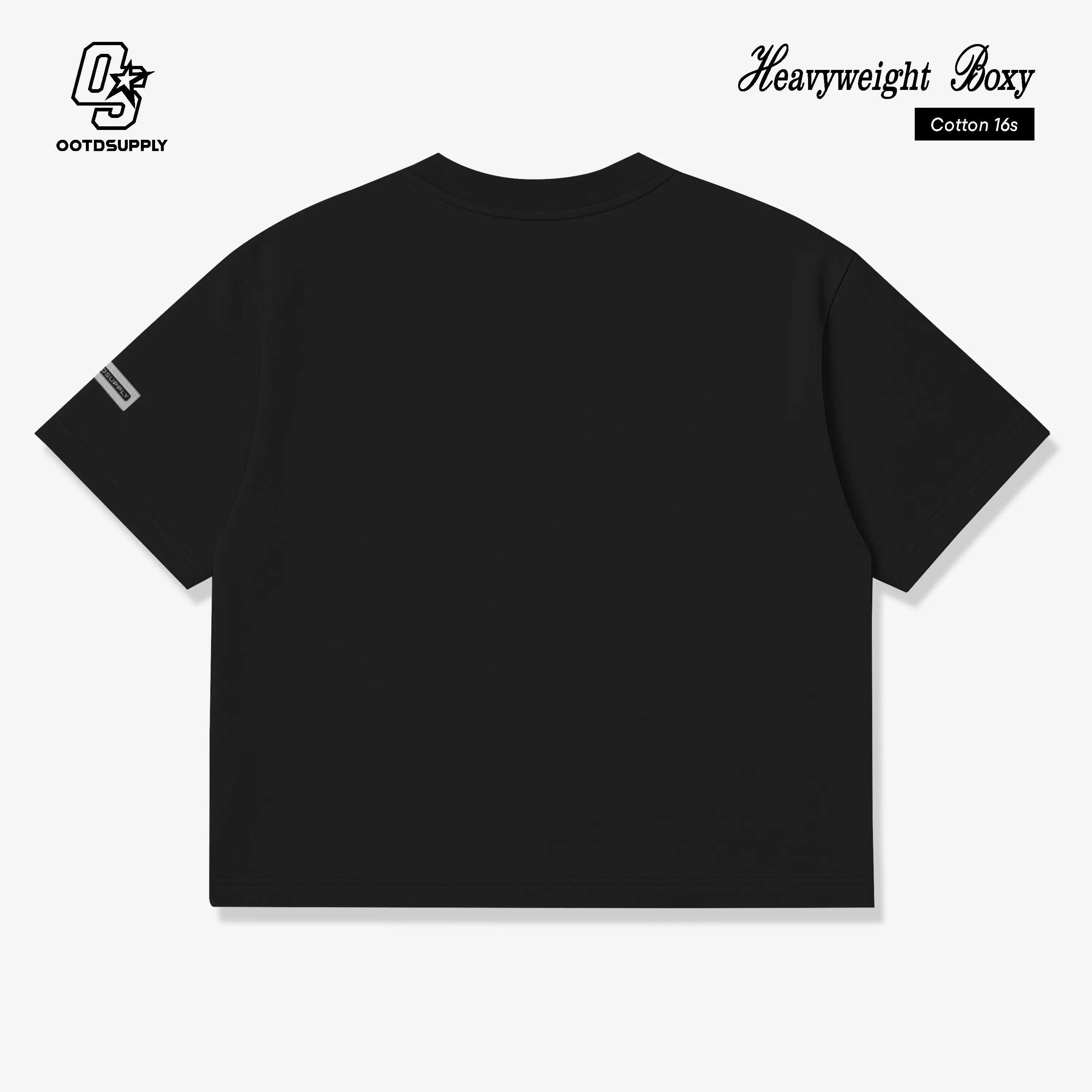 OOTDSUPPLY Heavyweight BoxyFit 16s Spread Love Black Tshirt Boxy I Kaos Boxy 16s I OVZ-BX16S-009