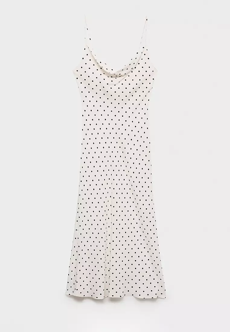 Long Dress With Draped Neckline