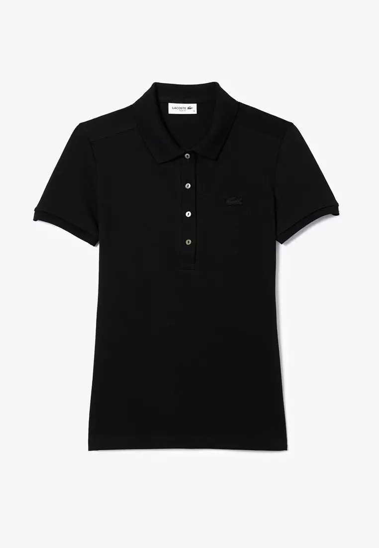 L.12.D Slim Fit Stretch Mini Piqué Polo Shirt