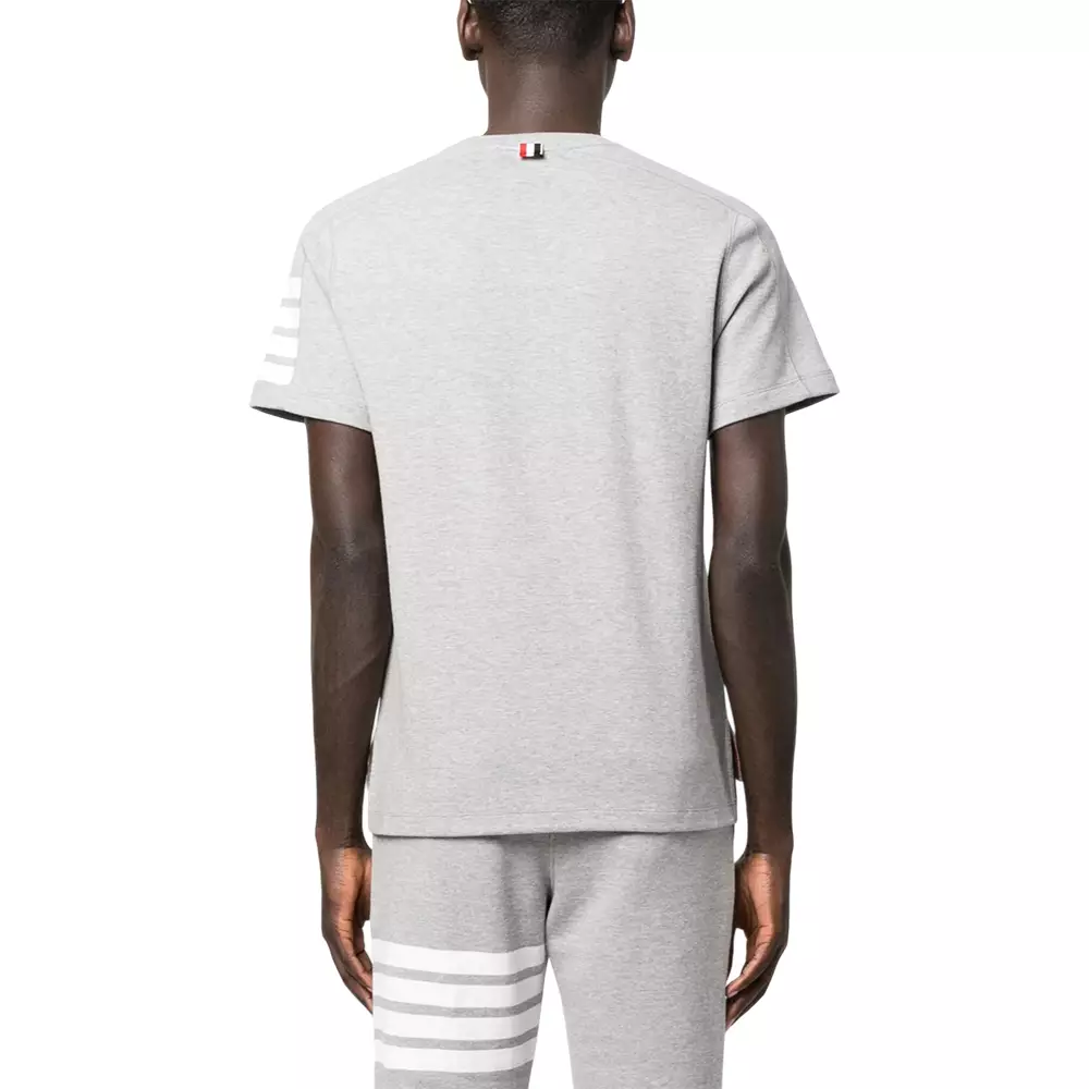 [4.4PRIL KEJUTAN HARGA] 4-Bar Stripe Sleeve T-Shirt Grey