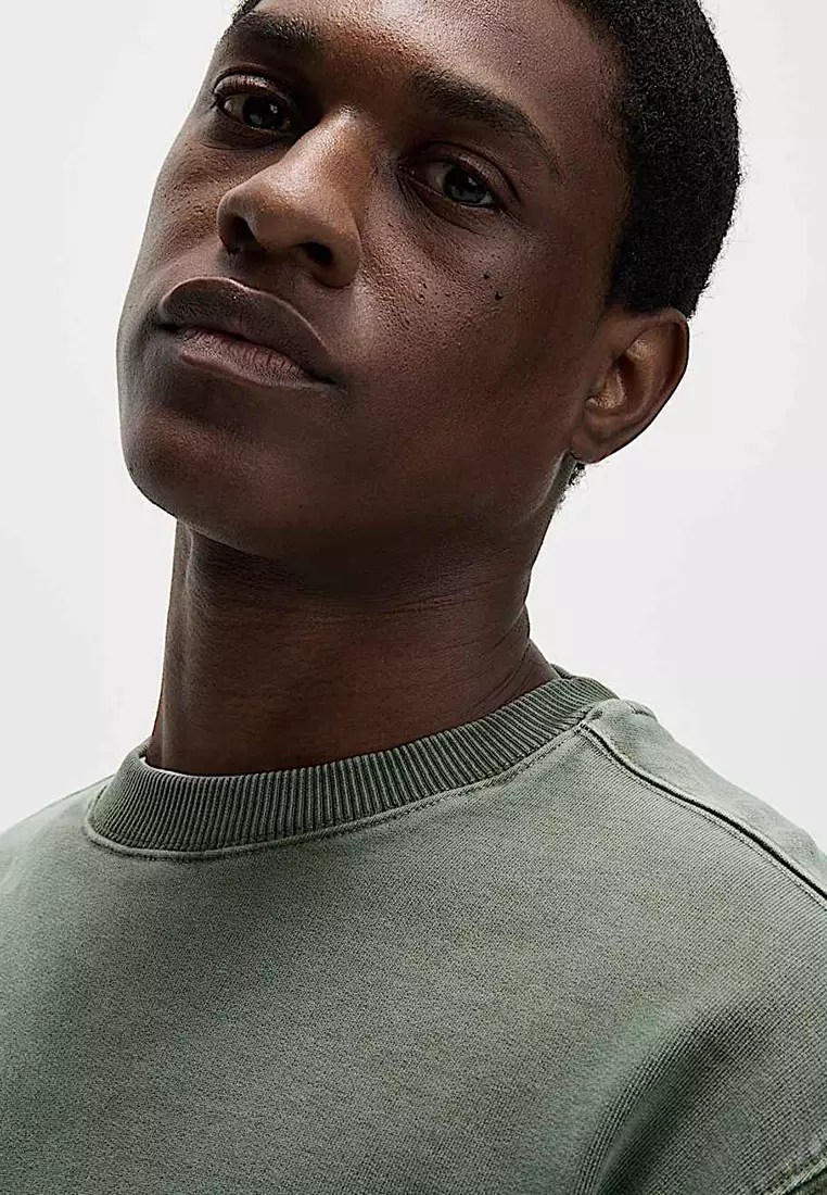 Pure Cotton Garment Dye Sweatshirt