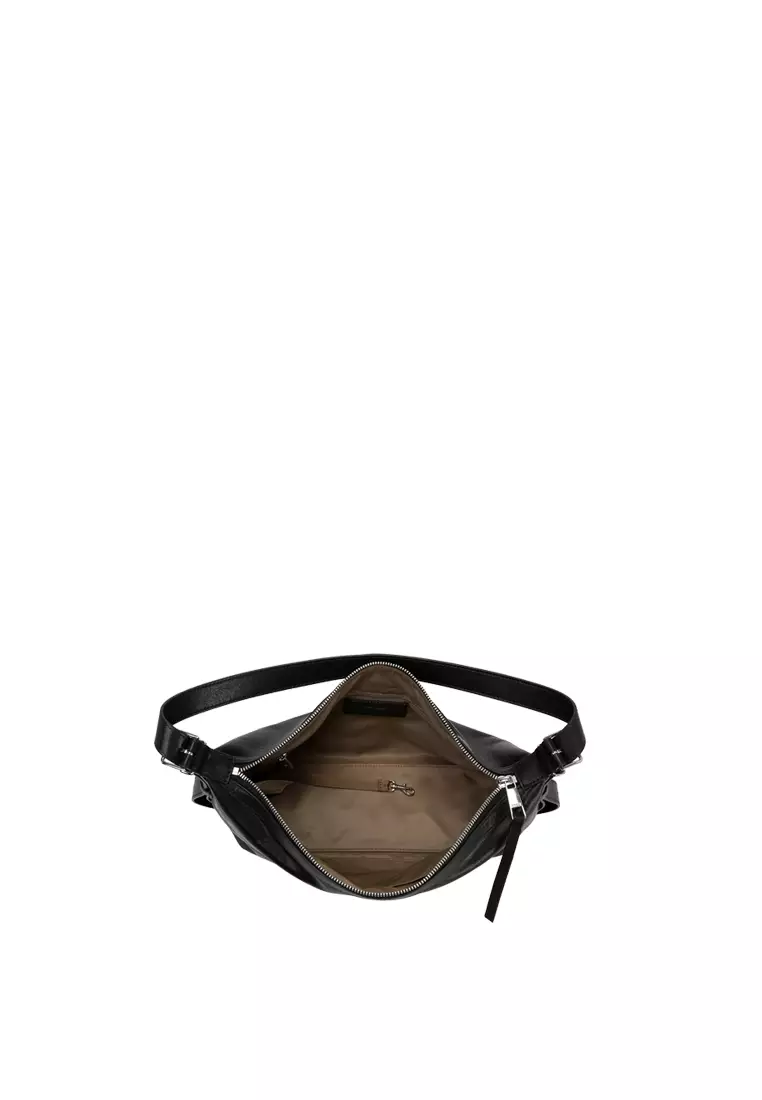 ALLEGRA Demi Hobo 單肩袋 - 黑色