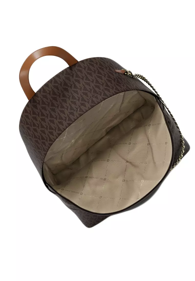 Slater Medium Signature Logo Backpack - Brown
