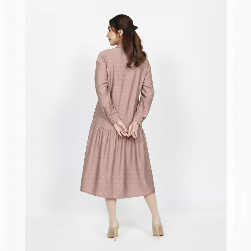 Midi Dress Saqila - Office Wear SOFT PINK