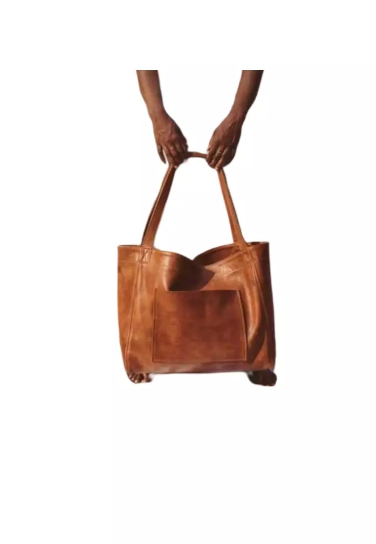 Soft leather tote bag singapore on sale