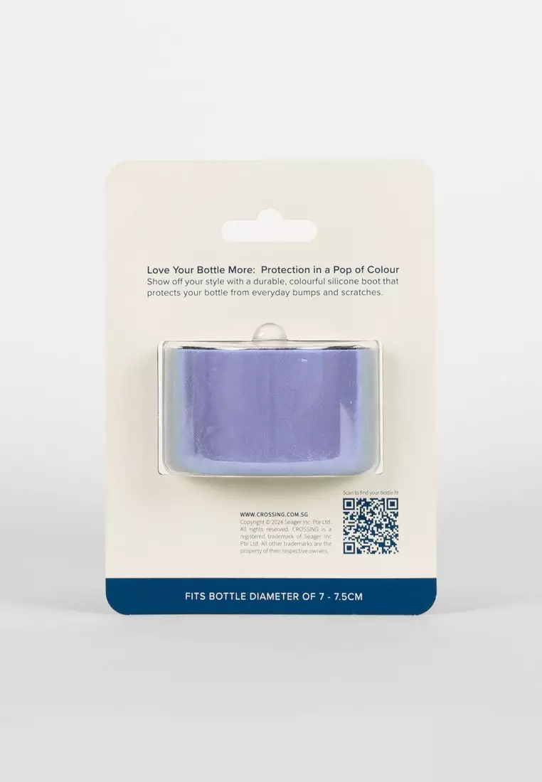 Crossing Silicone Water Bottle Boot - Fits Diameter 7-7.5cm (550ml) Blistered Pack - Sky Blue