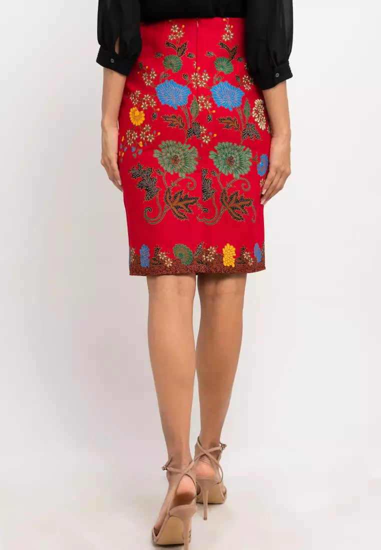 Skirt Pencil High Waist+Tricot Waffel