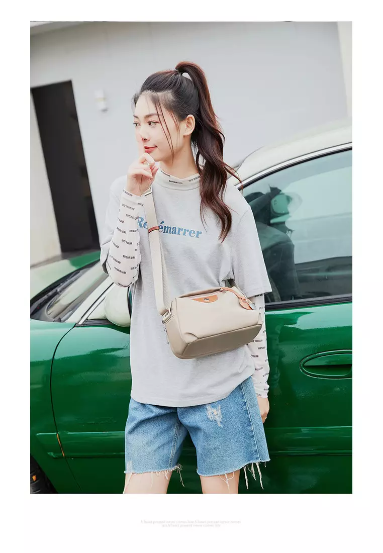 Ladies Nylon Crossbody Bag Large Size