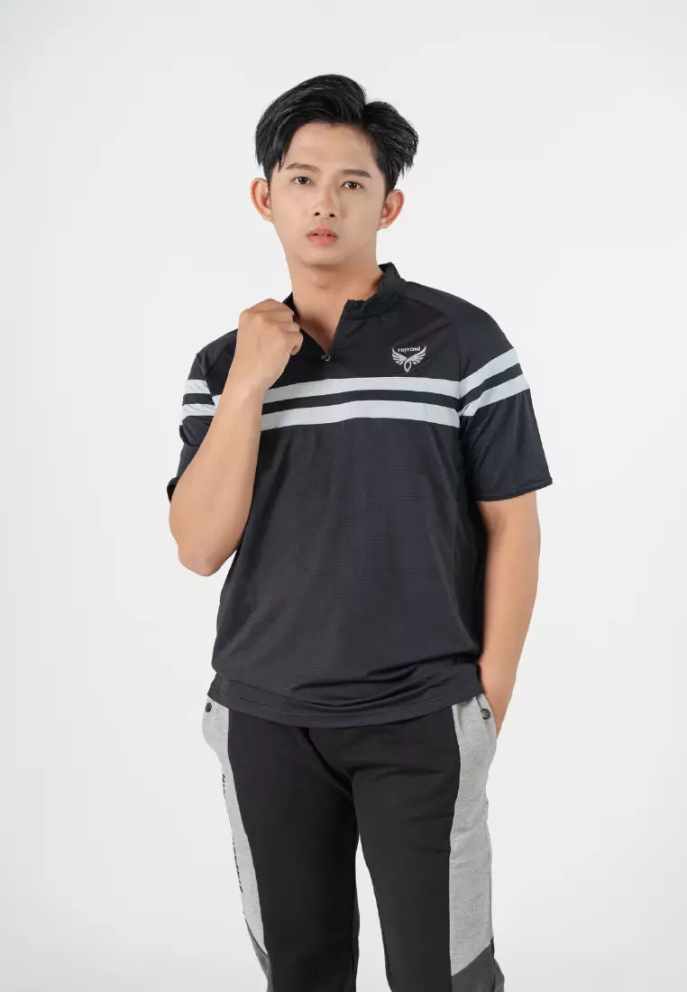 Graceful Cut Tritoni Cotton Terry Jogger