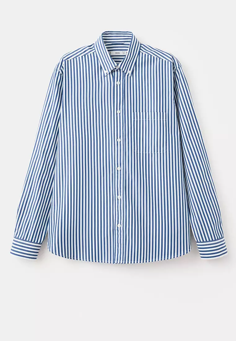 Regular-Fit Striped 100% Cotton Shirt