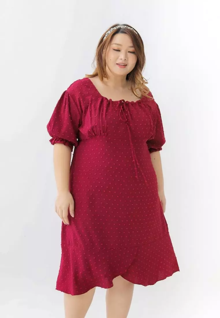 Plus Size Dress Clarissa Cherry Red