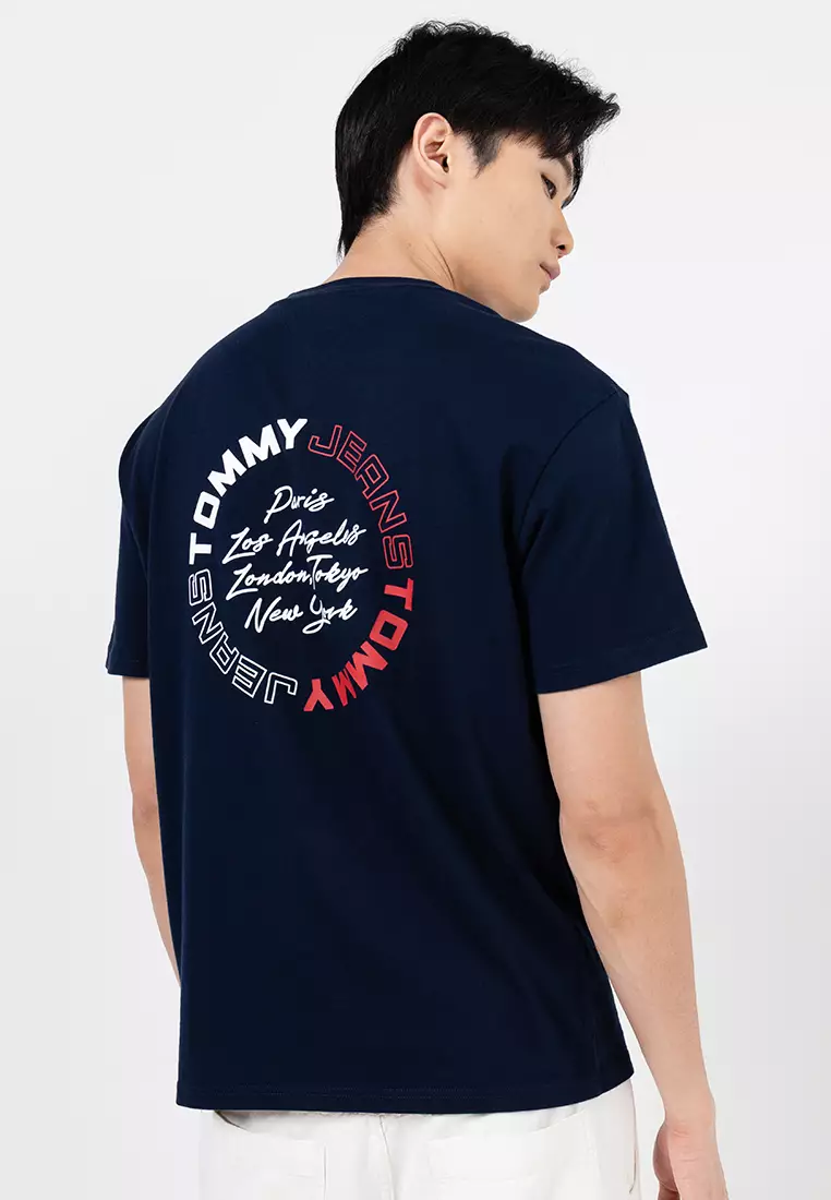 Circular Back Logo Relaxed T-Shirt - Tommy Jeans