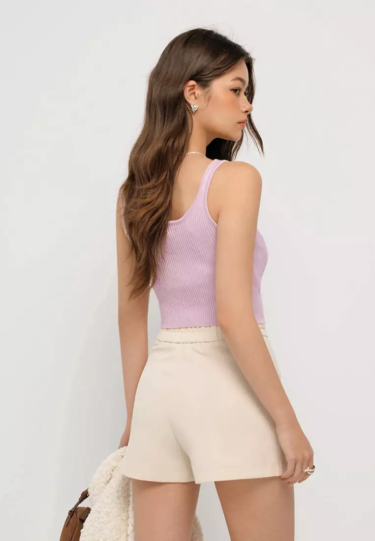 Cropped Knit Tank Top