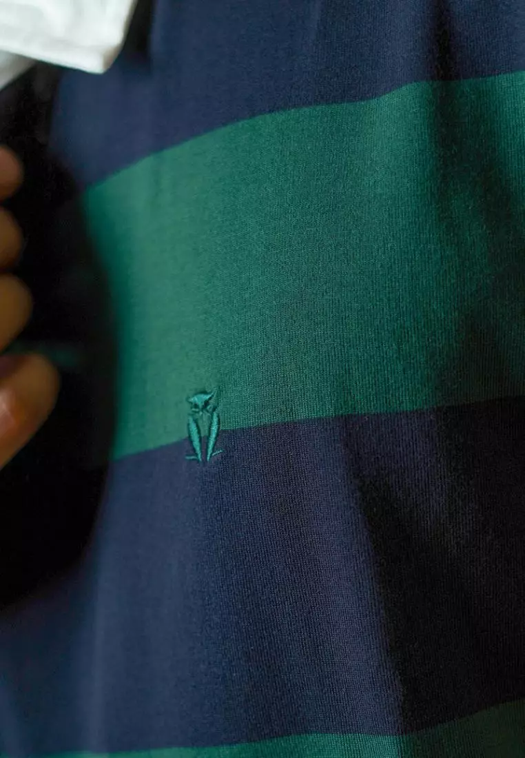 Matsuda Kaos Rugby Polo Shirt Pria Katun Lengan Pendek Noshiro