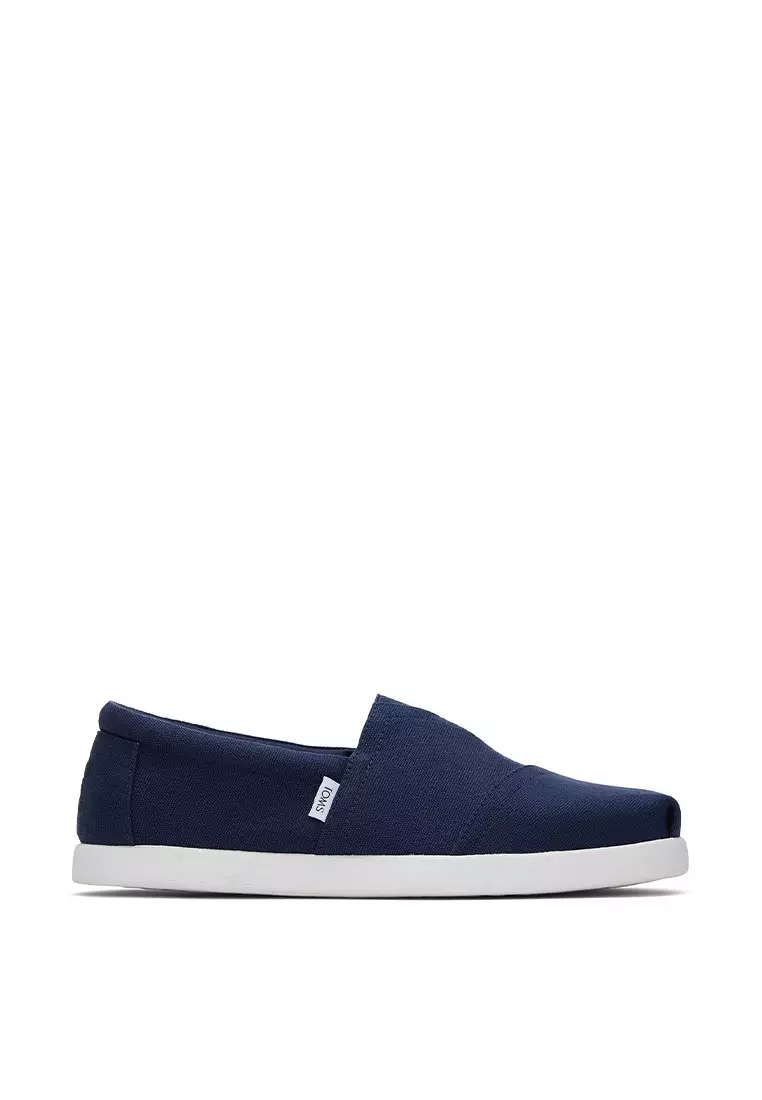 Discount on Toms  shoes - SKU: Espadrille Alpargata Forward Men - Navy Recycled Cotton Canvas