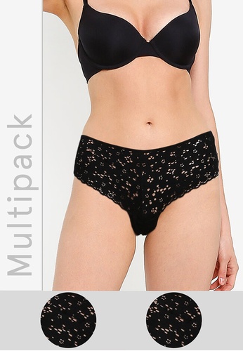 ONLY black Lucy Lace Skin Briefs 2-Pack 70F85USE463F08GS_1