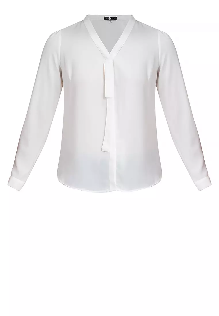 Tie Front Accent Blouse