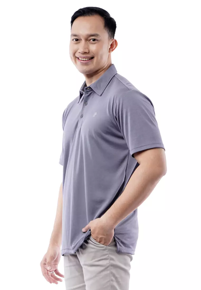 Tiento Pakaian Olahraga Golf Pria Polo Dry Fit Men Grey