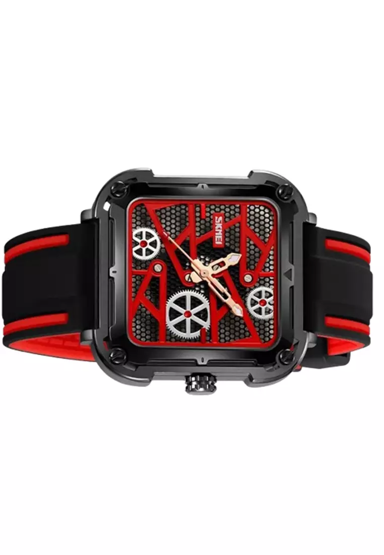 Jam Tangan Analog Pria Sporty 9363 ORIGINAL - Red