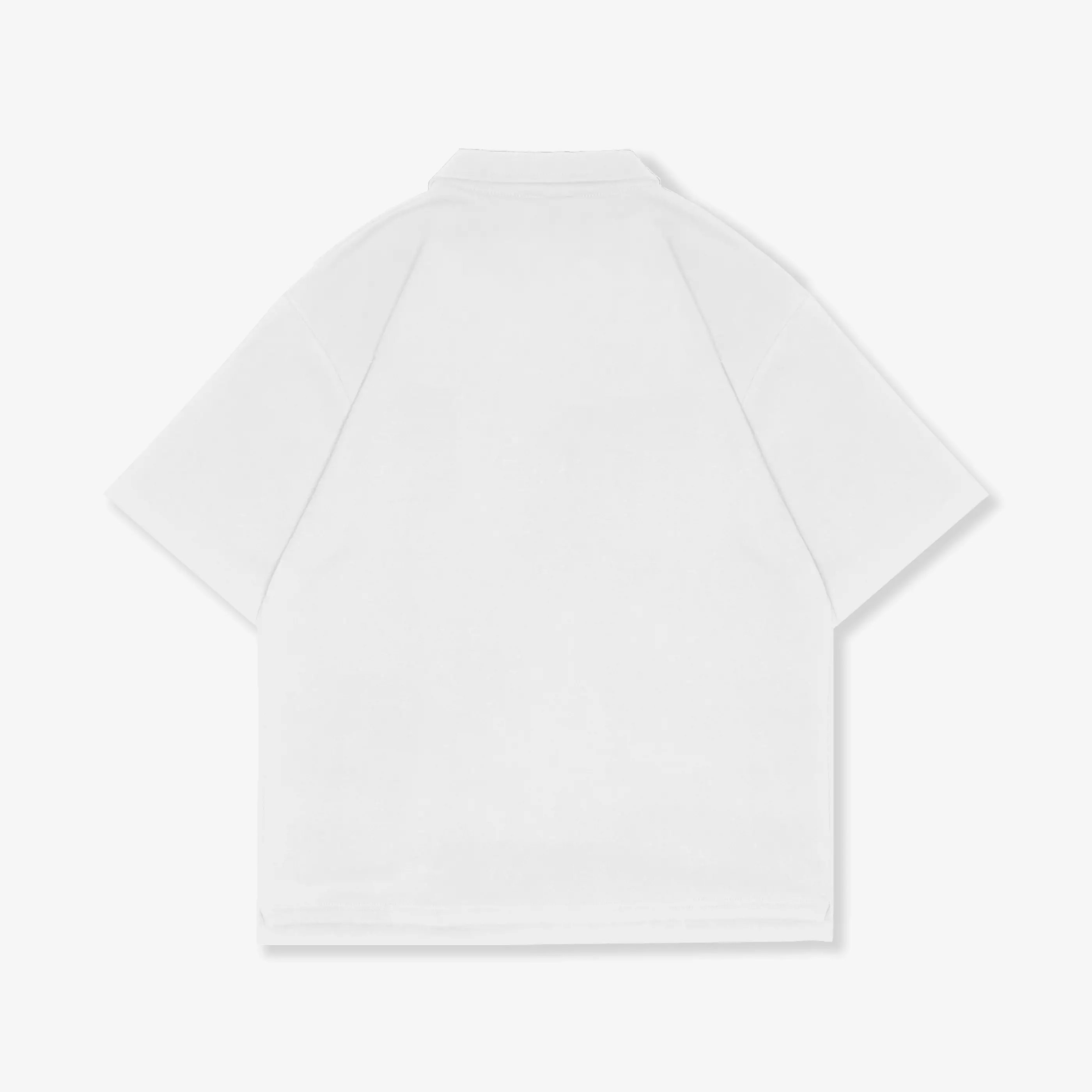 OOTDSUPPLY Oversize Polo Shirt Accept Line White & Black l Kaos Oversize Pria dan Wanita OVZ-PS003