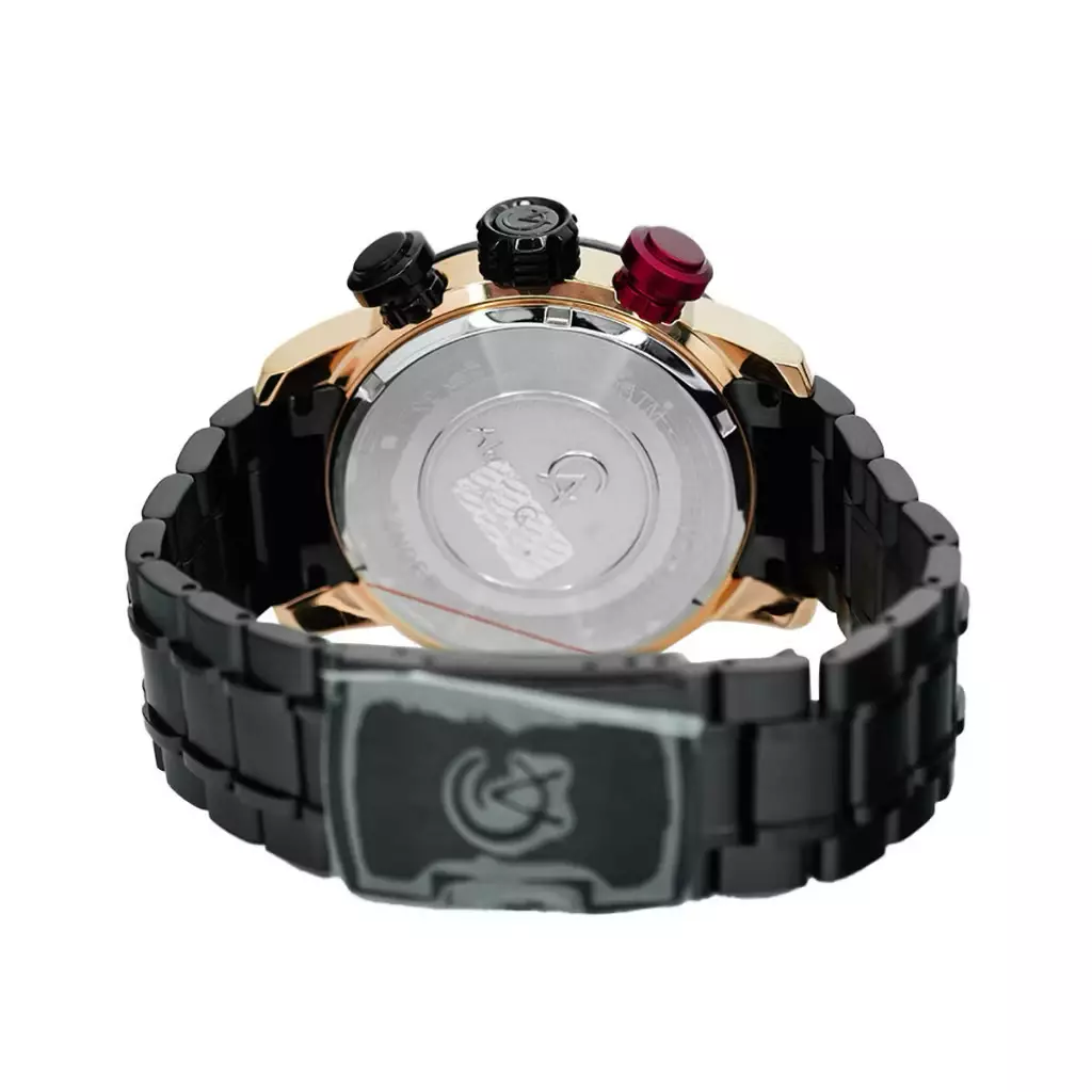 Jam Tangan Pria Alexandre Christie Chronograph AC 6239 MC BBRBA  Men Black Dial Rose Gold Stainless Steel Strap with Exclusive Box