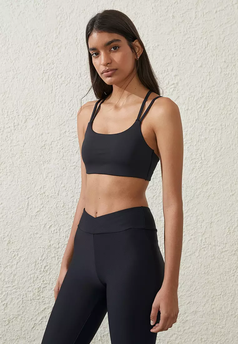 Buy Cotton On Body Recycled Strappy Sports Crop Bra in Black Core 2024  Online