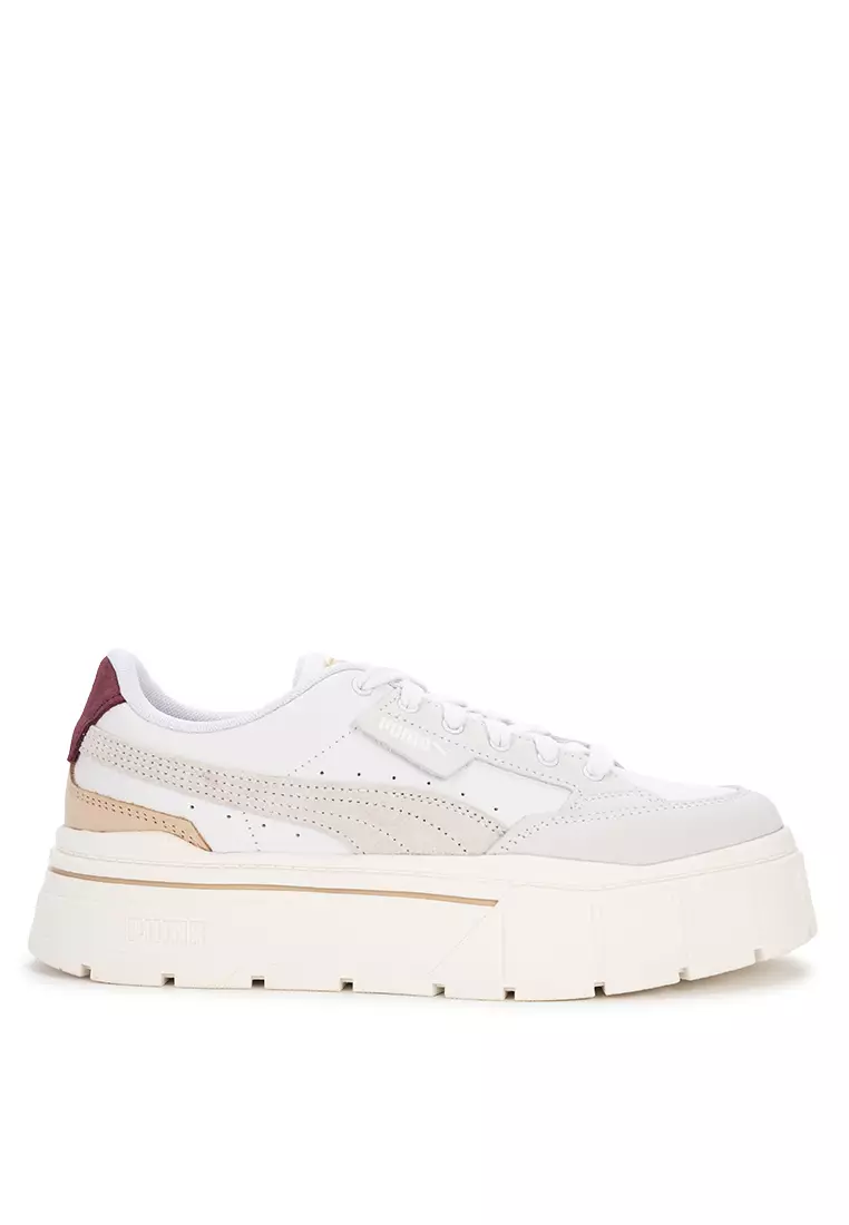 Discount on Puma  shoes - SKU: Puma Mayze Stack Luxe Women's Sneakers (White)