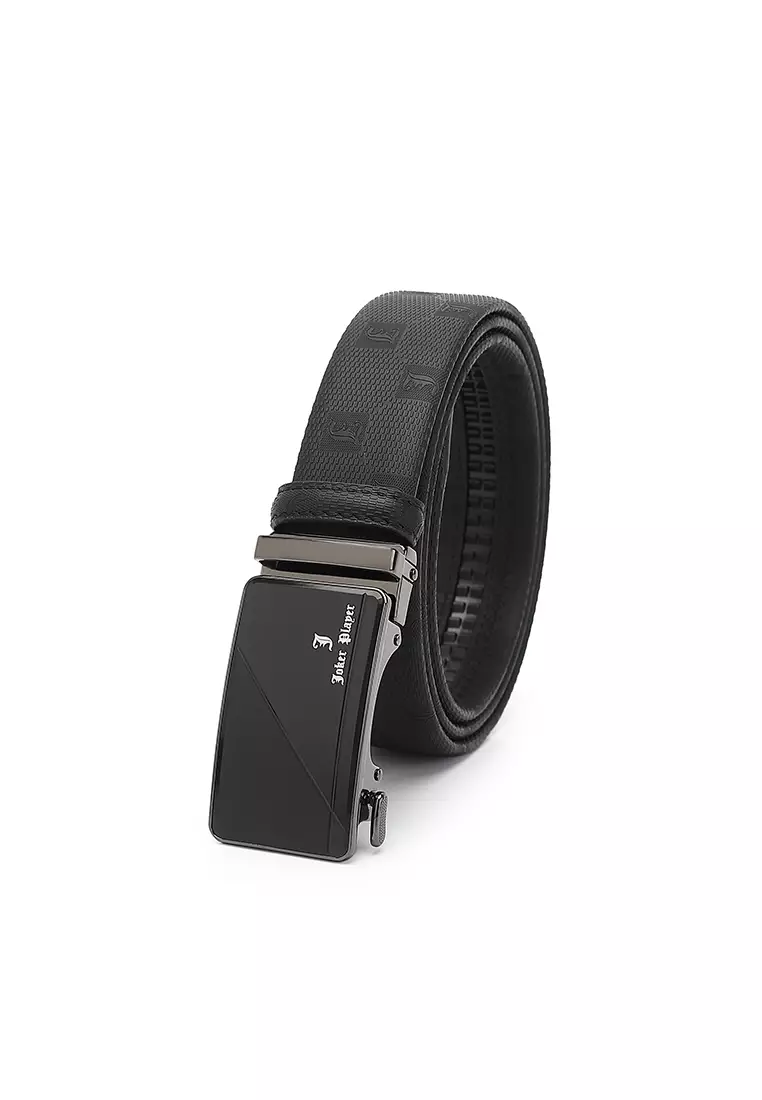Gift Set - Leather RFID Wallet + 35mm Automatic Buckle Belt (禮盒 - 皮具錢包 + 腰帶) - 黑色