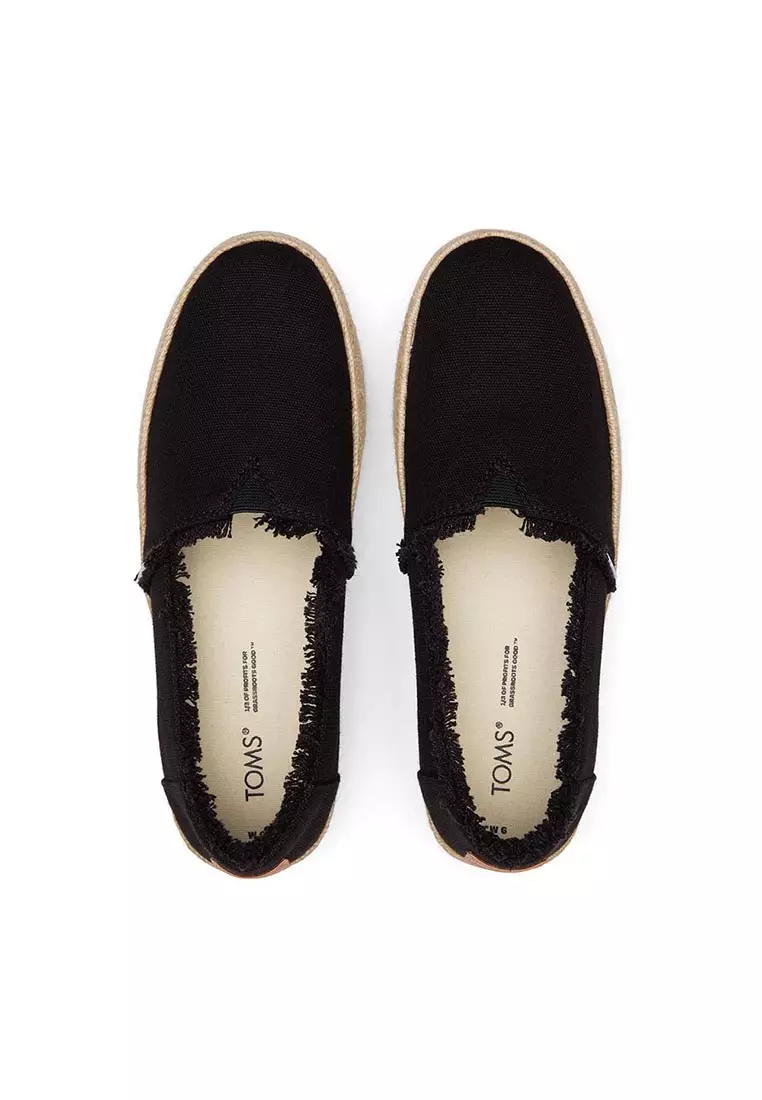 Women Valencia Black Canvas Shoes
